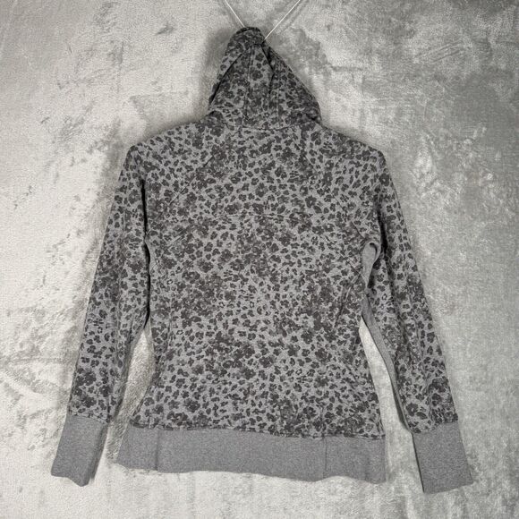 Athleta Sweatshirt Womens Large Gray Heather Libra Triumph Printed Hoodie Casual - Picture 4 of 11